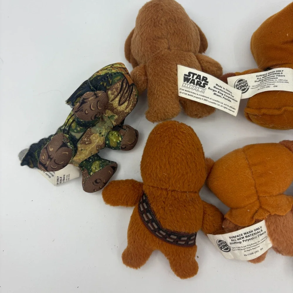 Star Wars Episode III Burger King Plush Toy Lot Of 7 2005 Characters
